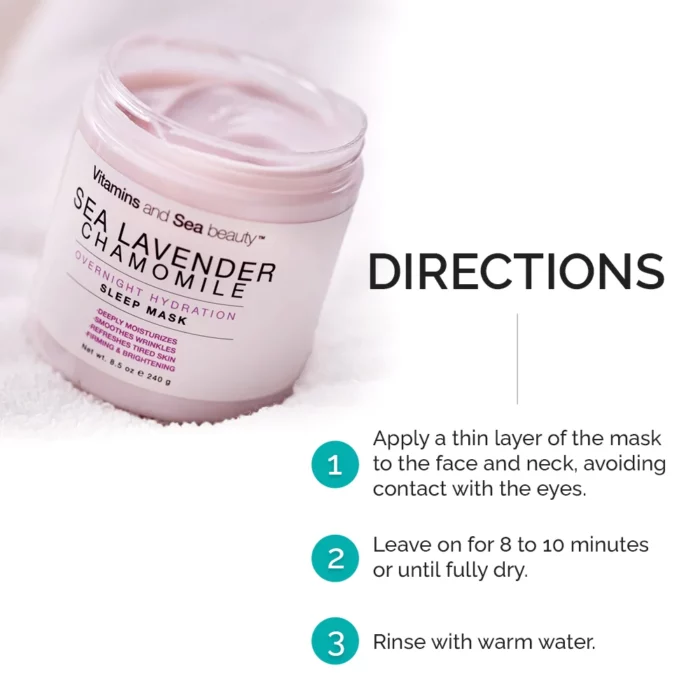 How to use Sea Lavender and Chamomile Overnight Hydrating Face Mask