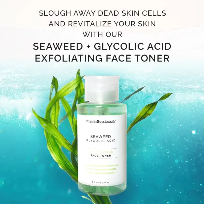 Seaweed and Glycolic Acid Facial Toner Effects