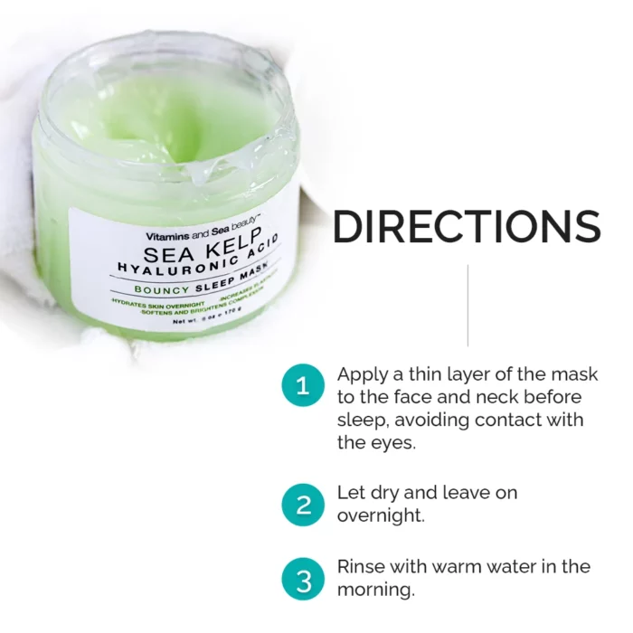 How to use Sea Kelp and Hyaluronic Acid Bouncy Sleep Mask