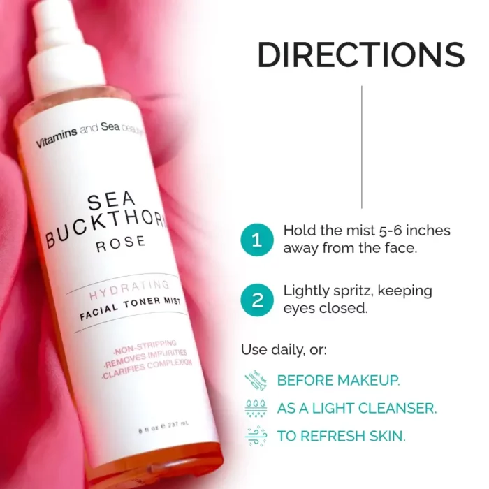 How to use Sea Buckthorn and Rose Facial Toner Mist