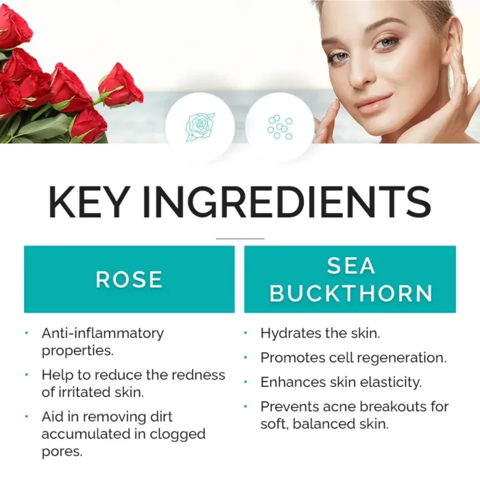 Sea Buckthorn and Rose Facial Toner Mist Key Ingredients