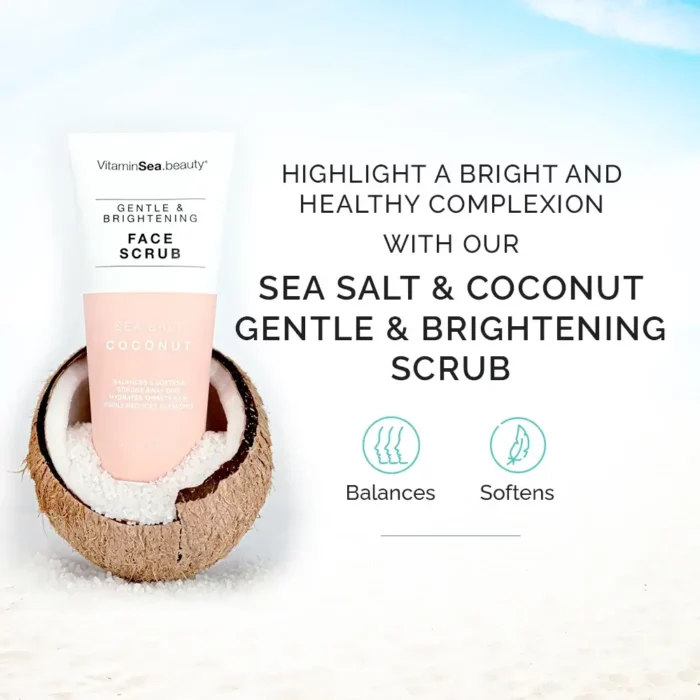 Sea Salt and Coconut Gentle and Brightening Face Scrub Effects
